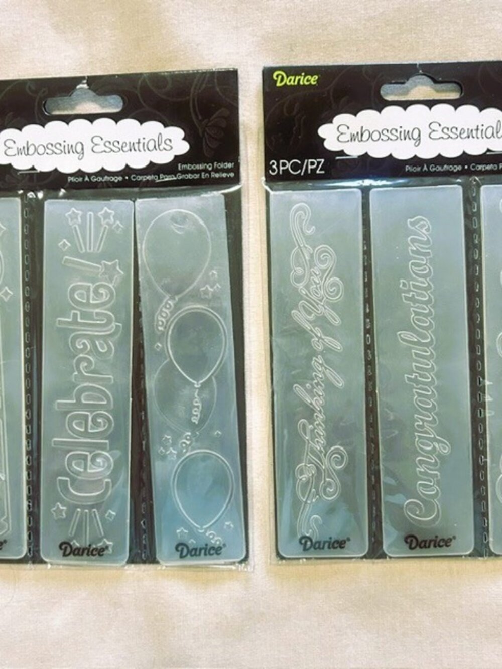 Embossing Essentials Darice Borders 3 Pack by 2 Birthday and Phrases